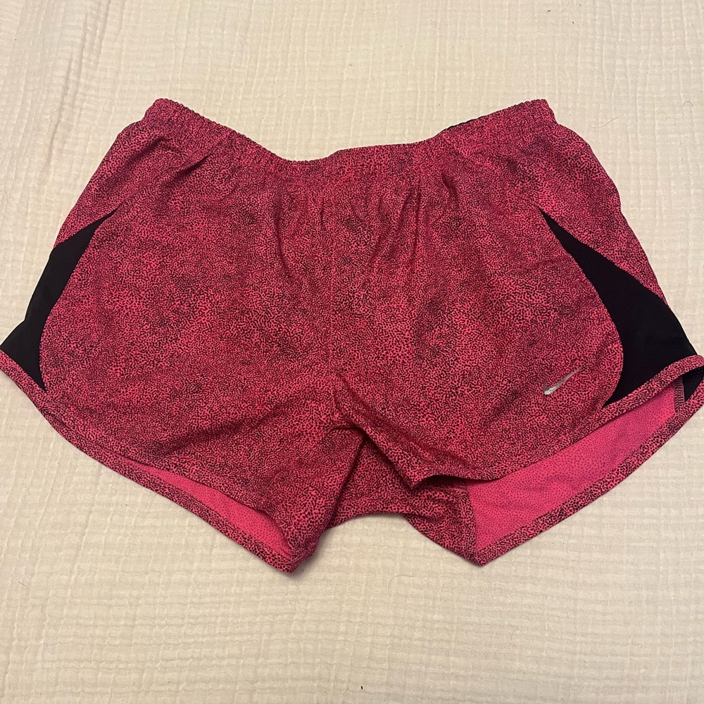 Nike Women's Black and Pink Athletic Shorts